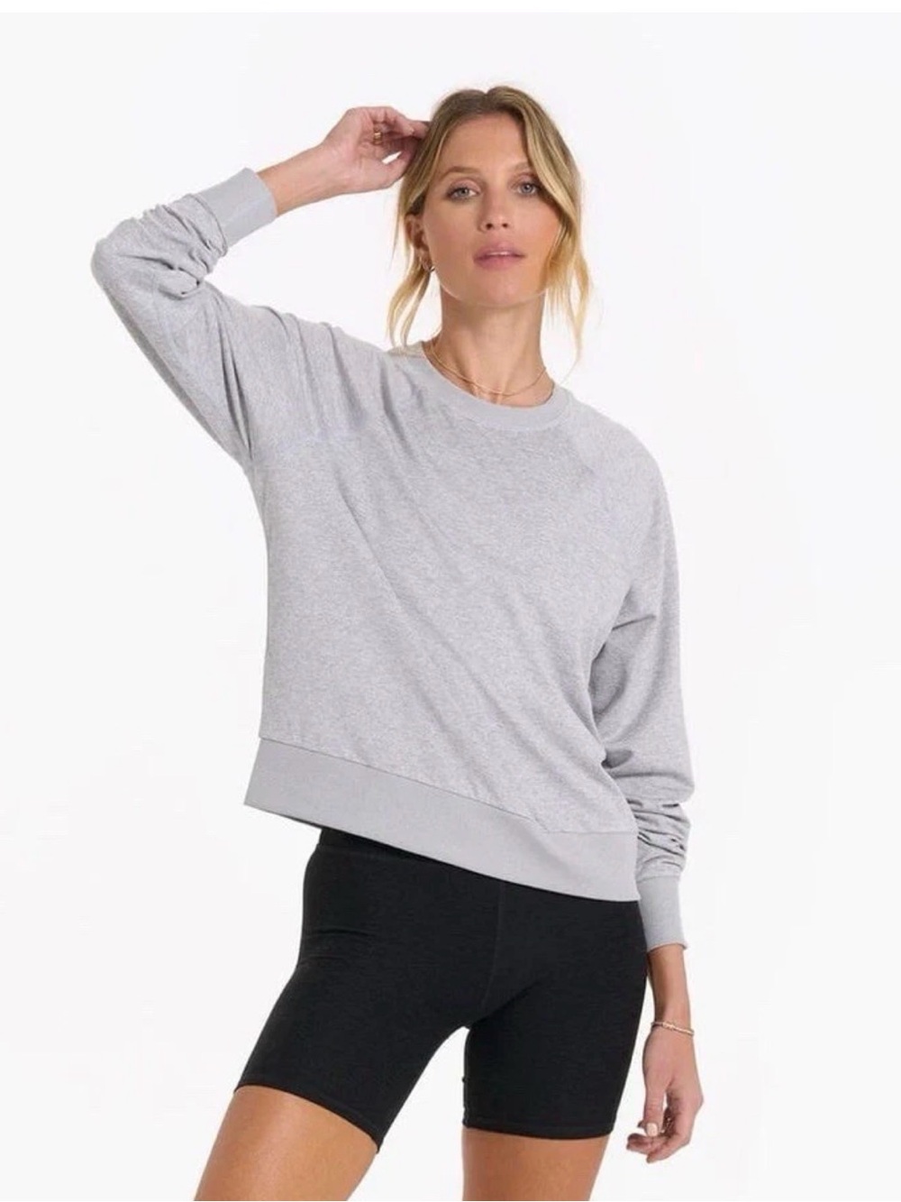 Vuori Halo Long Sleeve Crew Charcoal DreamKnit™ Pullover Women's XS Sweatshirt